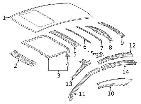 Roof & Components for 2020 Lexus ES300h #1