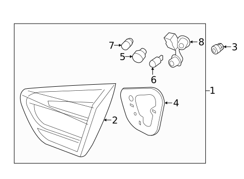 Backup Lamps for 2014 Kia Rio #1