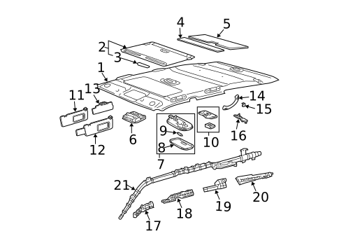 Interior Trim - Roof for 2009 Toyota 4Runner #0