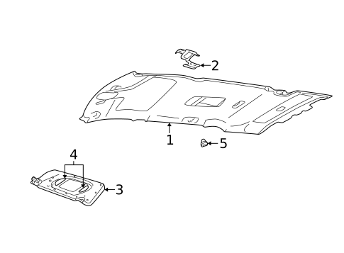 Interior Trim - Roof for 2004 Mercury Mountaineer #1