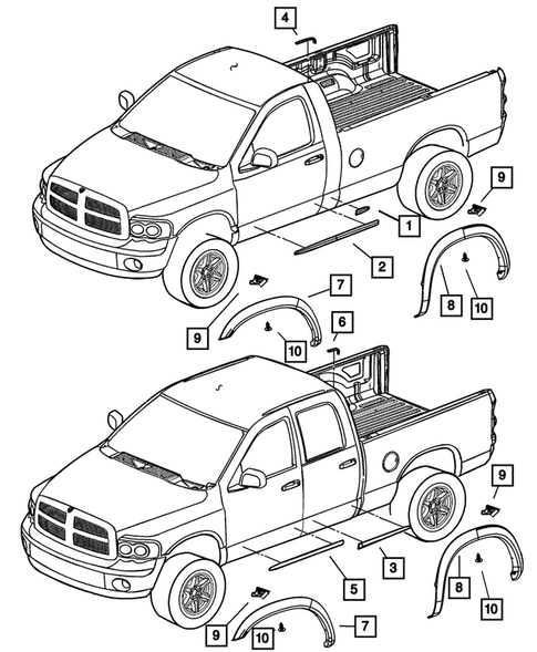 Moldings and Ornamentation for 2009 Dodge Ram 2500 #0