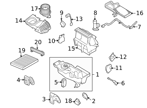 Evaporator & Heater Components for 2014 Ford Special Service Police Sedan #0