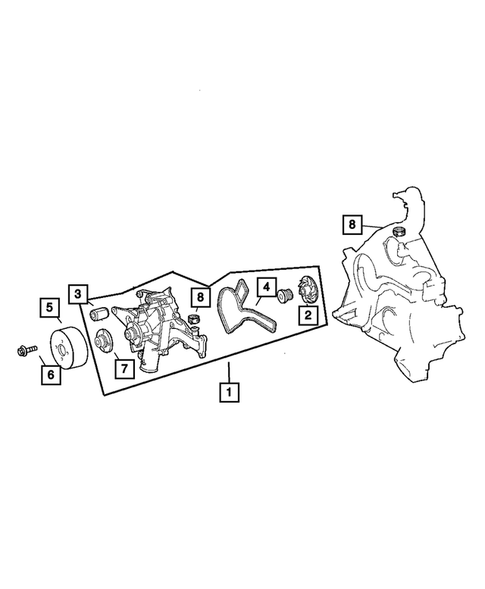 Water Pump and Related Parts for 2008 Chrysler Crossfire #0