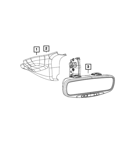 Glass and Interior Rearview Mirror for 2022 Jeep Compass #1