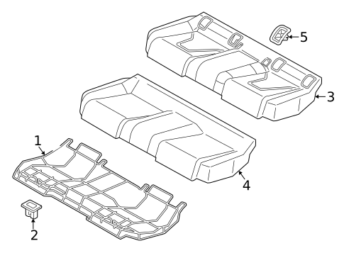 Rear Seat Components for 2024 Audi A3 Quattro #3
