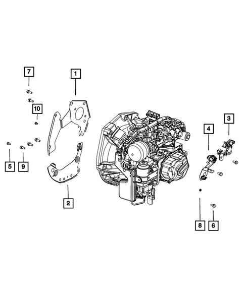 Mounting and Skid Plate for 2012 Fiat 500 #1