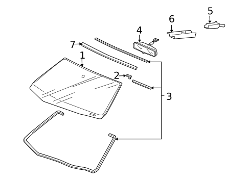 Glass - Windshield for 2006 Acura TSX #0