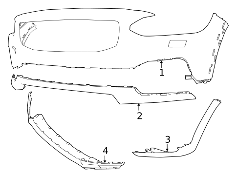 Bumper & Components - Front for 2021 Volvo V90 Cross Country #0
