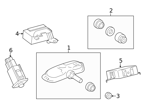 Tire Pressure Monitor Components for 2009 Lexus GS460 #0
