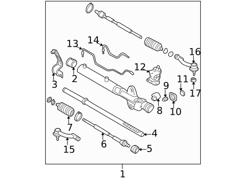 Steering Gear & Linkage for 2009 Hyundai Tucson #0