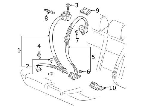 Rear Seat Belts for 2025 Volkswagen Taos #1