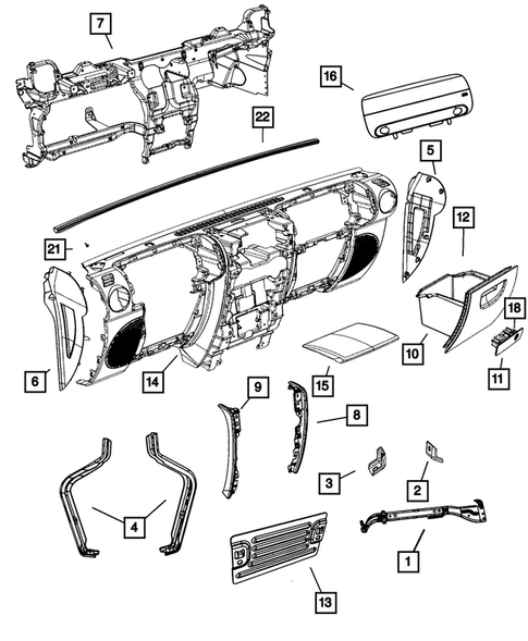Instrument Panel for 2009 Jeep Wrangler #0