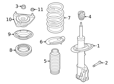 Struts & Components for 2017 Kia Forte #0