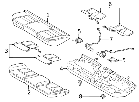 Rear Seat Components for 2017 Lincoln Continental #2