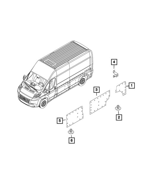 Panels-Moldings-Scuff Plates, Pillar, Cowl, 1/4 Panel Trim and Cargo Covers for 2019 Ram ProMaster 2500 #4
