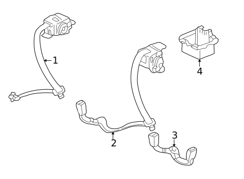 Rear Seat Belts for 2000 Honda Accord #1