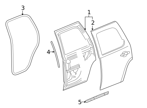 Door & Components for 2011 GMC Yukon #1