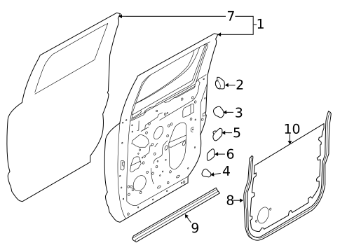 Door & Components for 2016 Nissan TITAN XD #1