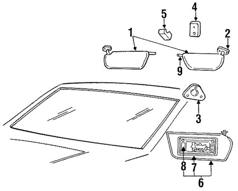 Interior Trim - Roof for 1988 Dodge Caravan #0