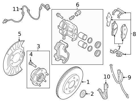 Front Brakes for 2009 INFINITI QX56 #1