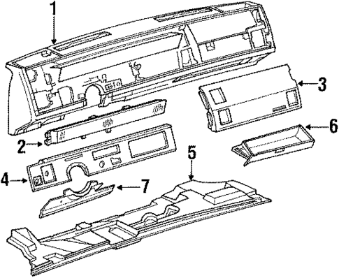 Instrument Panel for 1990 Chevrolet Celebrity #0