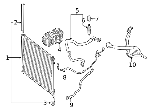Condenser, Compressor & Lines for 2021 Mercedes-Benz S63 AMG #0