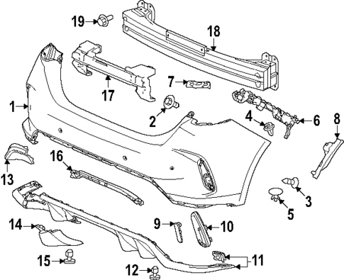 Bumper & Components - Rear for 2025 Honda Civic #0