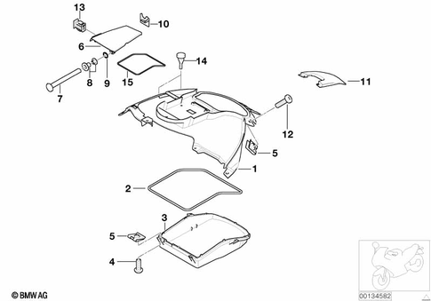 Motorcycle Trim Section, Windshield for 2005 BMW-Motorrad K 1200 LT #3