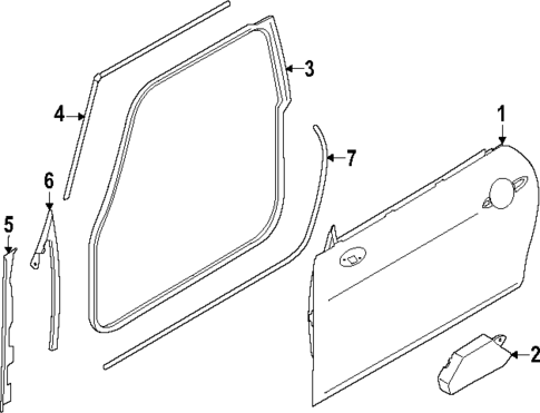 Door & Components for 2020 Mini Cooper #0