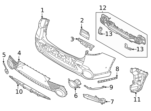 Bumper & Components - Rear for 2025 Genesis GV70 #0