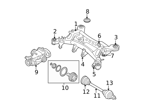 Axle & Differential for 2010 BMW M3 #0