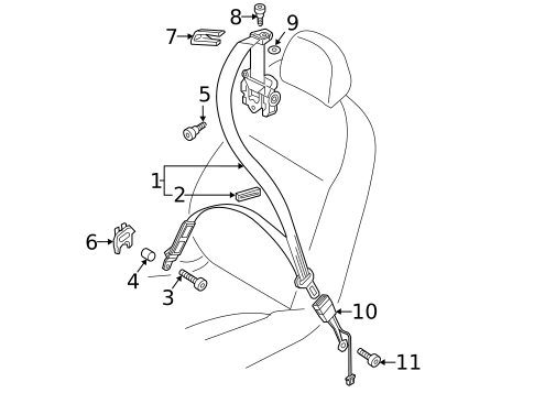 Seat Belt for 2020 Audi TT Quattro #1