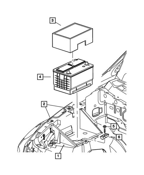 Battery, Battery Tray and Cables for 2008 Chrysler Aspen #0