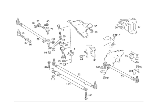 Steering Linkage for 1989 Mercedes-Benz 300E #1