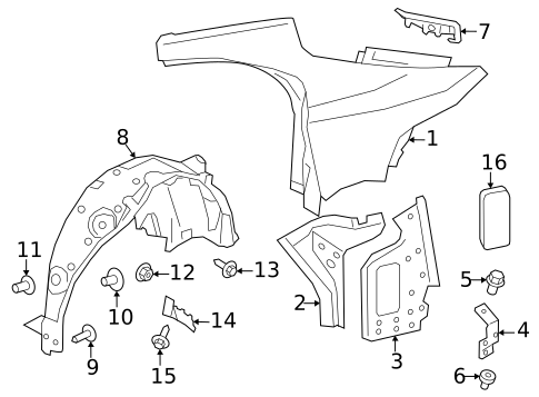 Quarter Panel & Components for 2020 Jaguar E-Pace #1