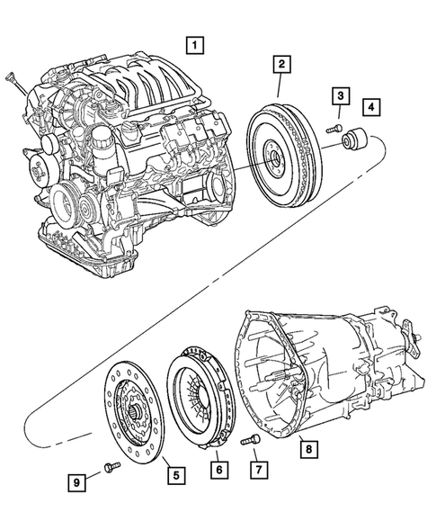 Transmission Mounting for 2004 Chrysler Crossfire #1