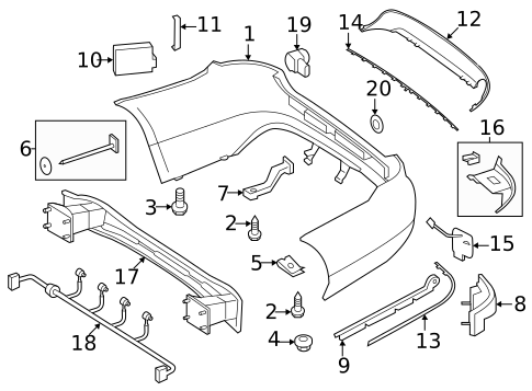Bumper & Components - Rear for 2013 Mercedes-Benz E400 #2