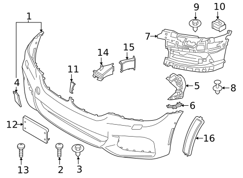 Bumper & Components - Front for 2020 BMW 540i #3