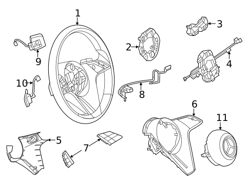 Steering Wheel & Trim for 2023 Mercedes-Benz EQE AMG #6