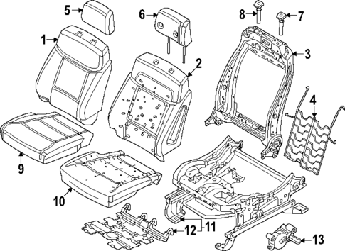 Driver Seat Components for 2024 Ford F-450 Super Duty #1