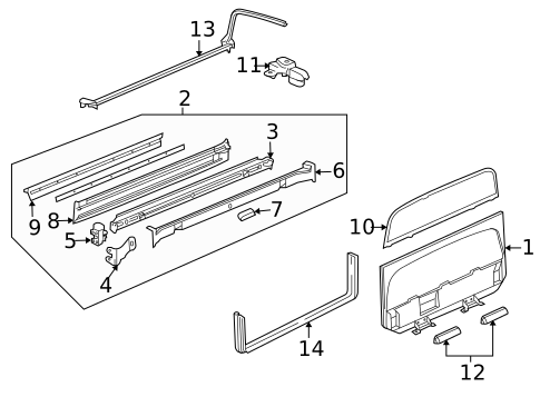Gate & Hardware for 2004 Chevrolet Avalanche 2500 #0