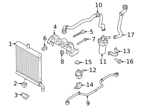 Radiator & Components for 2017 Land Rover Range Rover Sport #1
