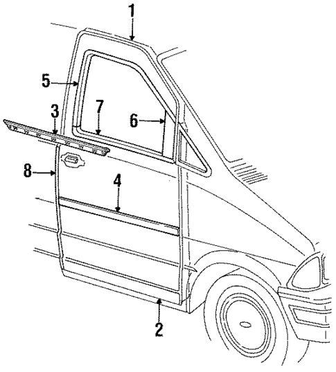 Door & Components for 1994 Ford Aerostar #1