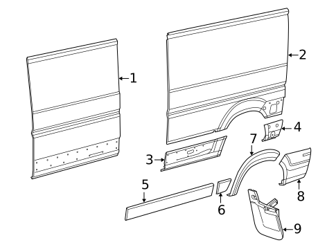 Exterior Trim - Side Panel for 2022 Ram ProMaster 3500 #3