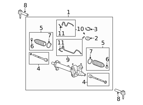 Steering Gear & Linkage for 2009 GMC Yukon XL 1500 #0