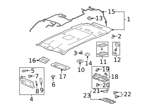 Interior Trim - Roof for 2009 Saturn Outlook #0