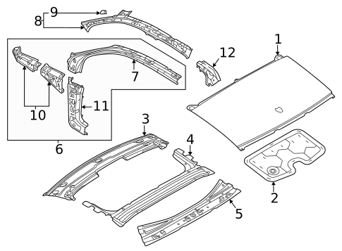 Roof & Components for 2025 Audi A3 Quattro #0