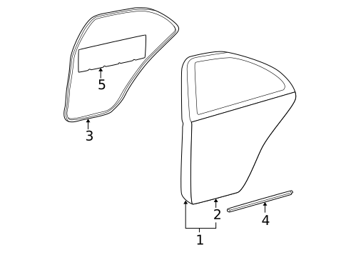 Door & Components for 2002 Mercedes-Benz C240 #1