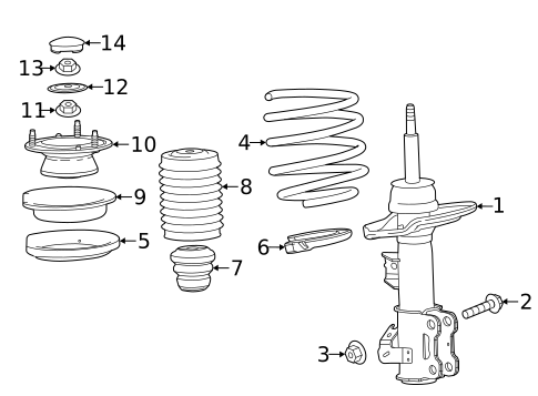 Struts & Components for 2016 Cadillac CTS #1