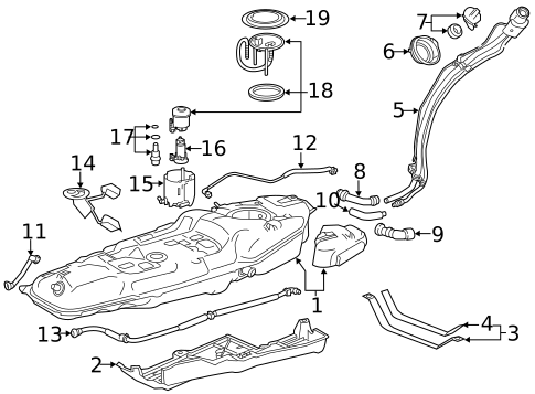 Fuel System Components for 2017 Toyota RAV4 #1